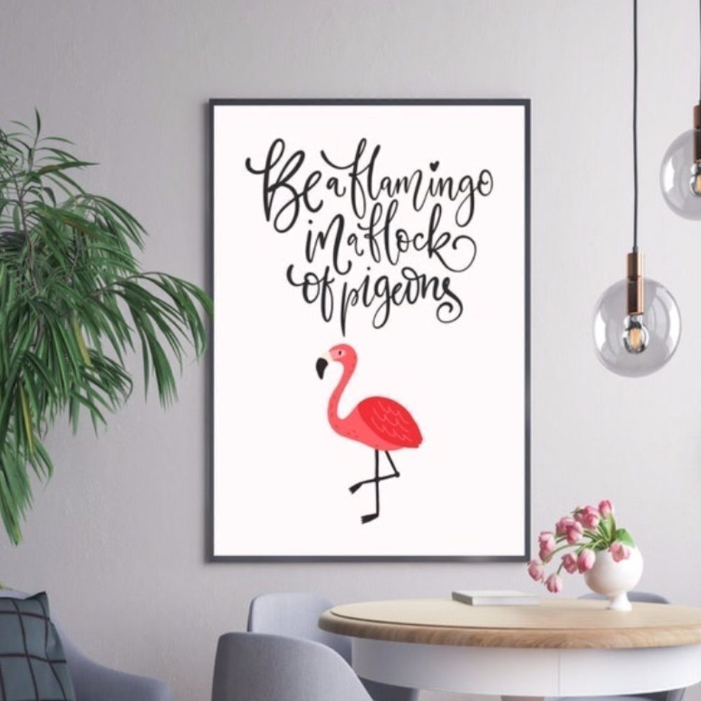 Flamingo Quote Print - Picture 2 of 3